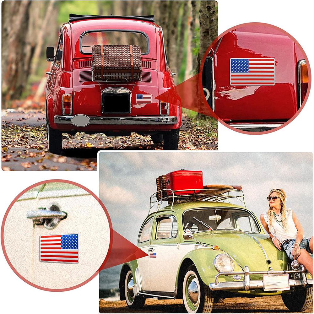 2 шт автомобильные 3D металлические наклейки с флагом США американские наклейки отделка тела эмблема аксессуары