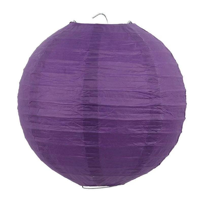 Однотонные круглые бумажные фонарики для украшения свадебного зала