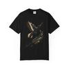 Crow Needle Theft Graphic T-Shirt Black Front Print Comfort Colors 1717