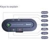 Wireless Bluetooth Handsfree Multipoint Speakerphone Speaker Car Kit Visor