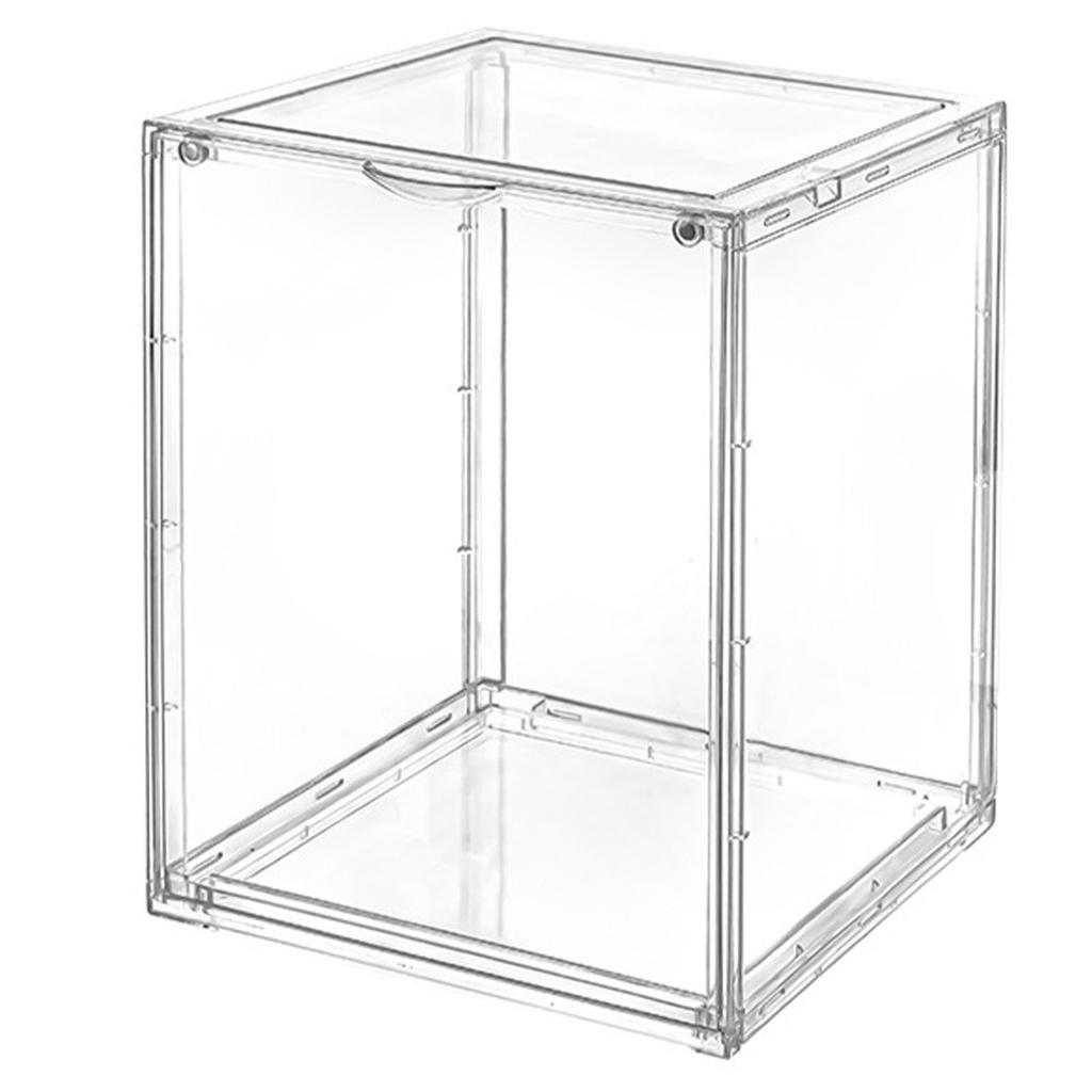 Doll Display Case Dust Proof Large Capacity Magnetic Protective Doll Storage Showcase for