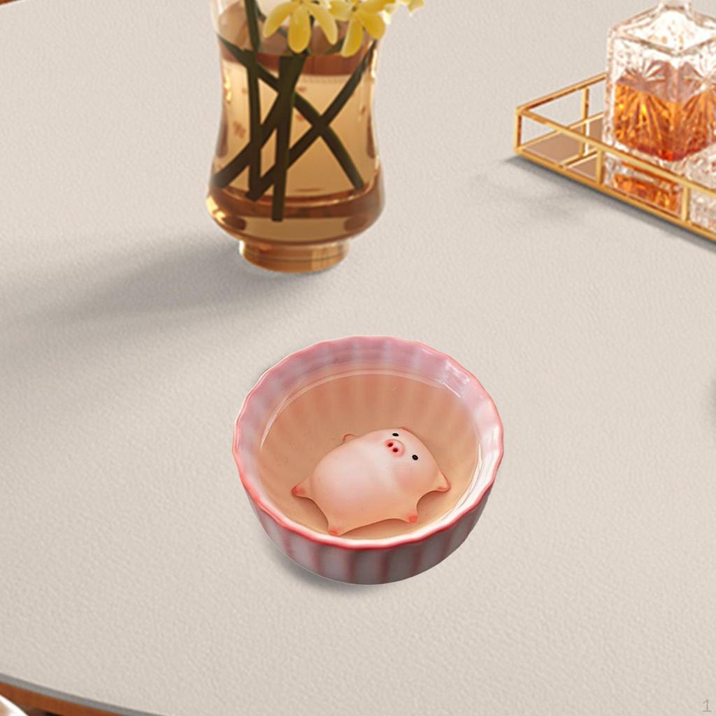 Керамическая чайная чашка, Чашка для чая Кунг-фу с питомцем, Традиционная, Портативная, Статуэтка-миниатюра в виде поросенка