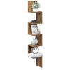 VidaXL Corner Wall Shelf Old Wood 20x20x127.5 Cm, Wall Shelf, Hanging Shelf, Hanging Wall Shelf, 856614