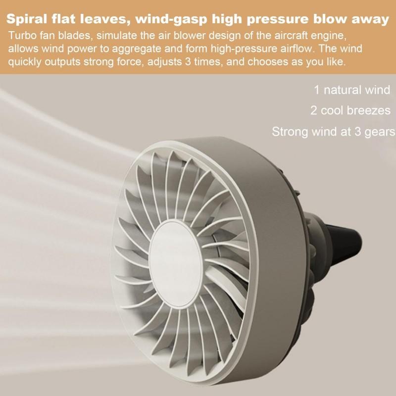 Автомобильный вентилятор для вытяжки воздуха, портативный вентилятор для автомобилей, грузовиков, охлаждающее устройство, 3 регулируемые скорости ветра, зарядка через USB, мини-вентилятор для вентиляционного отверстия/дома/офиса
