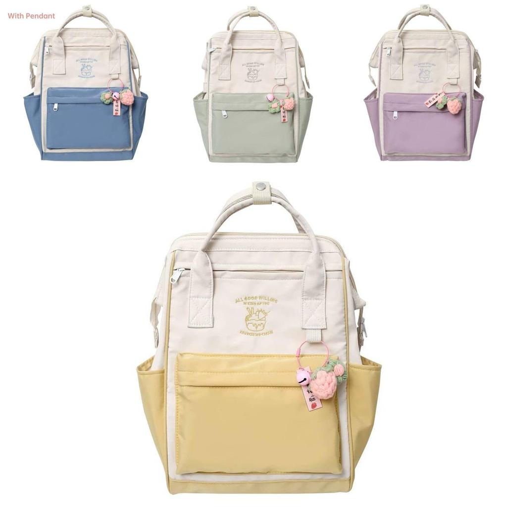 Forest Fairy Princess Nylon Backpack Lightweight Waterproof Trendy Student Bag For Girls