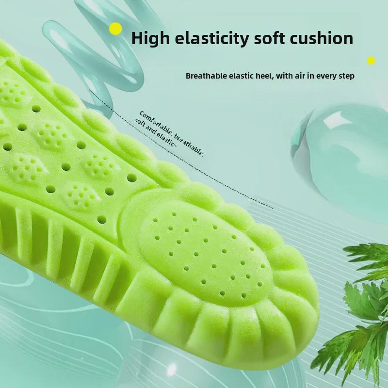 Artemisia PU Breathable Shock-absorbing Insoles for Men and Women, Perfect for Summer Military Training, with a Thin Arch and Superior Comfort.