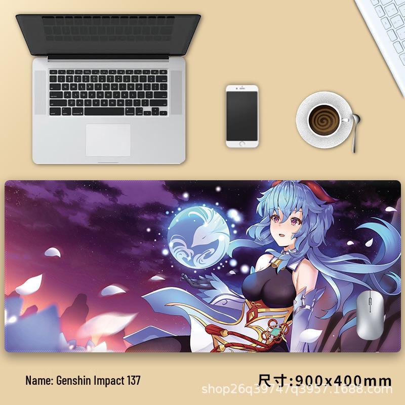 Очень большой коврик для мыши Genshin Impact Венти - Утолщенный аниме коврик для клавиатуры