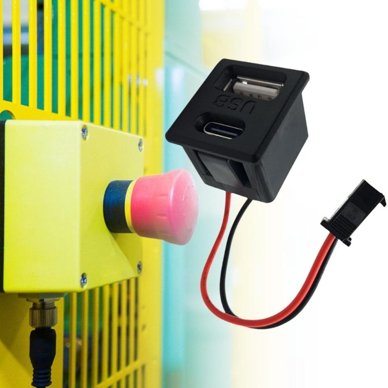 Pack Of 3 Snap In Power Outlet With Integrated USB And Type C Port For Efficient Multiple Device Charging