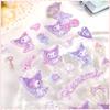 Genuine Kawaii Kuromi 3d Embossed Fun Stickers Cute Crystal Diy Phone Case Decoration Stickers Student Account Stickers Gifts