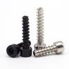 M2 M2.6 M3 M4 Black Nickel Plated Carbon Steel Hexagon Socket Head Cap Self-tapping Screw Allen Head Tapping Screws Flat Tail