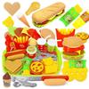 18/24Pcs Fancy Pretend for Play Fast Food Set Hamburger French Fries Simulation Toys Children Birthday Gift