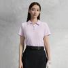 Fila Golf Series Fashion Classic Versatile Cool Breathable Comfortable Sweet Regular Short Sleeve Polo Women Tops Cloud-Purple A11W535114FVT