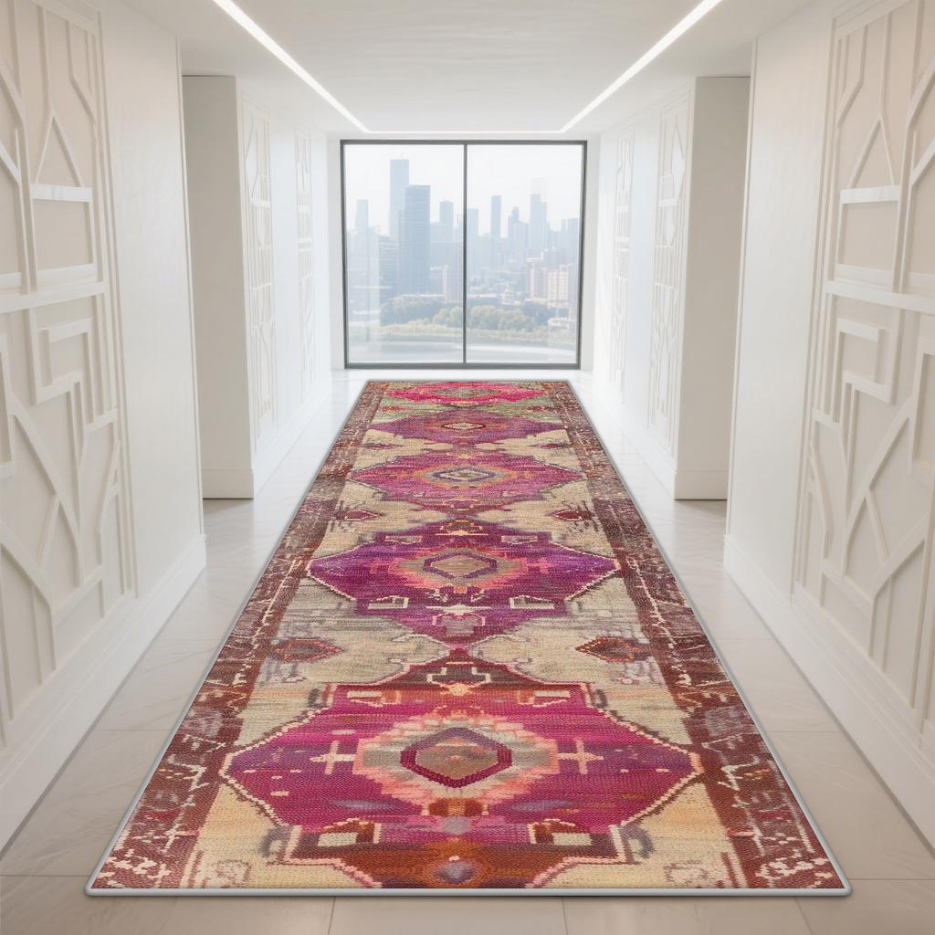 Morocco Hall Corridor Carpet Non-slip Washable Home Runner Stairway Rug Outdoors Aisle The Long Corridor Mat Customizable Lobby