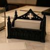 Черный PLA Держатель для карт Готический Темный Бизнес-держатель 3D-печатная Архитектурная Настольная Скульптура Подставка Органайзер для Офиса Домашнего Рабочего Стола Уникальный Декор Подарок