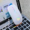 Тонкая перезаряжаемая Bluetooth/USB беспроводная мышь со светодиодной подсветкой RGB для планшетных ПК и iPad