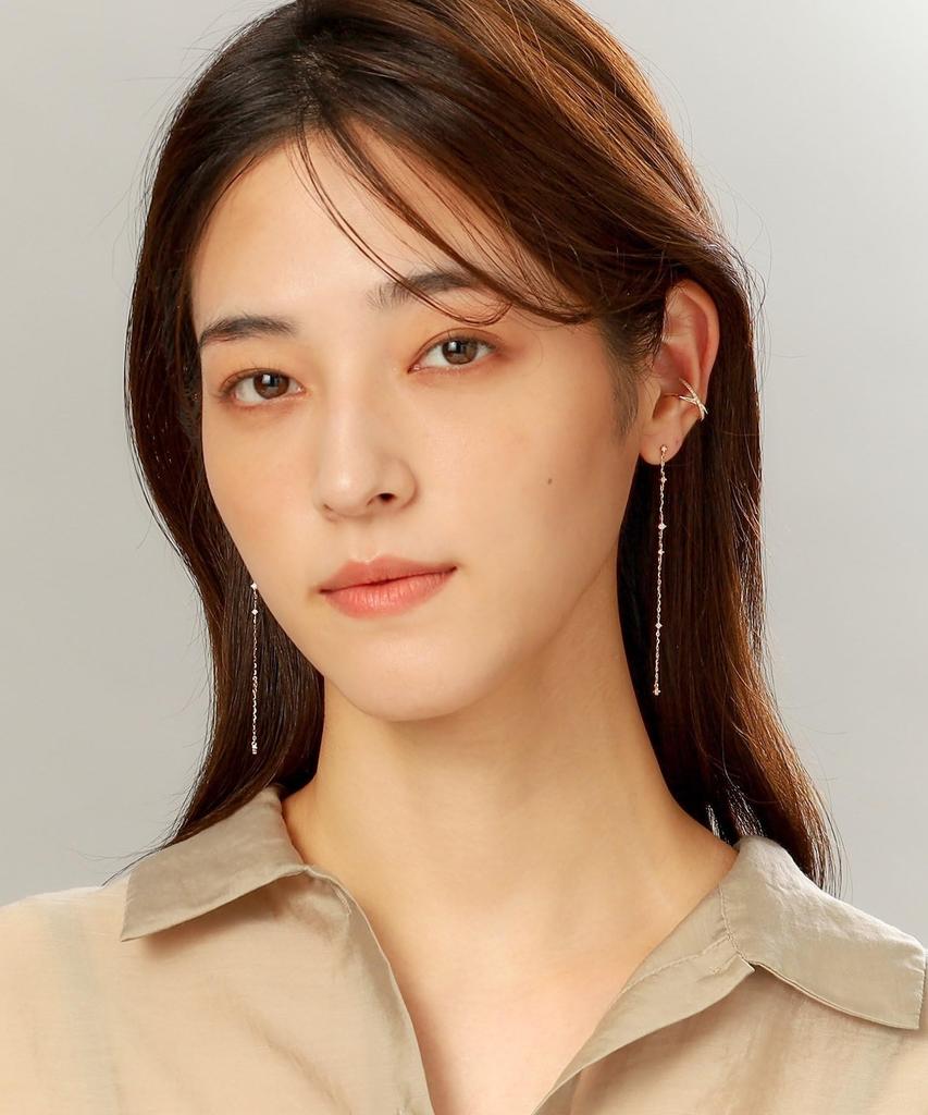 Earrings K10 Diamond Random Station Stud Earrings 40576569 Yellow Gold 00 [Kokoshnick] Women's (104)