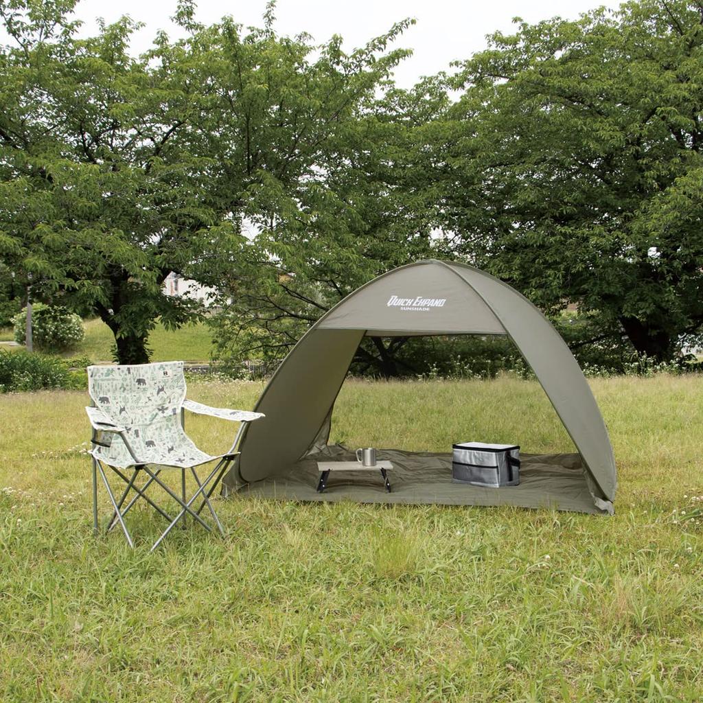Takeda Corporation for Olive 200 x 145 x 125 Quick expand sunshade open olive [One-touch tent, camping, sunshade, 2-3 people] QX6-200OLV