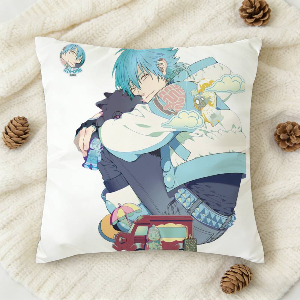Aoba Seragaki DDRAMAtical Doublesided Printed Square Decorative Cushion Cover for Sofa Living Room Home Decor