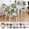 Dining Chair Cover Spandex Elastic Pastoral Print Modern Slipcovers Furniture Cover Kitchen Wedding Housse