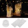 3D Silicone House Candle Holder Mold Handmade Crafting Moulds Hollow House Moulds for Resin Crafts and Home Decoration