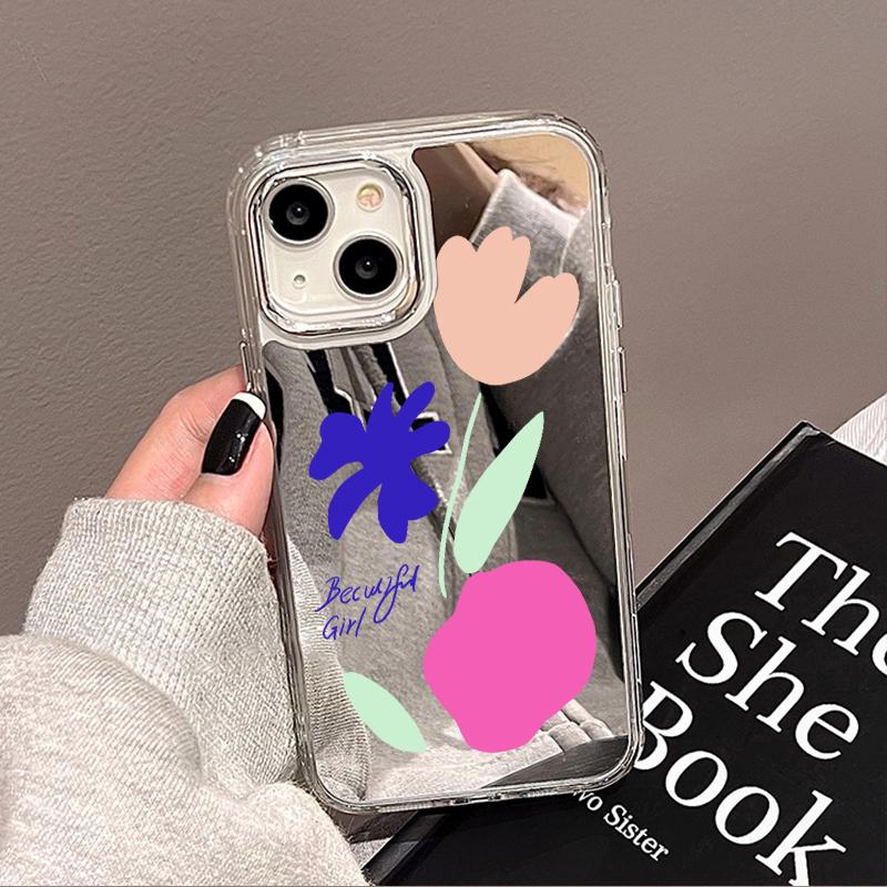 Mobile Phone Cases for iPhone 11 13 XR 15 Pro Max 12 14 Pro Max Case iPhone 16 XS Max Mirror Protective Case Mirror Exquisite Cartoon Waterproof