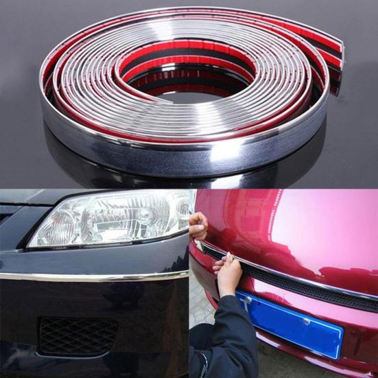 Universal 6mm 15mm Car Chrome 18mm 22mm Decoration Styling Moulding Trim Strip
