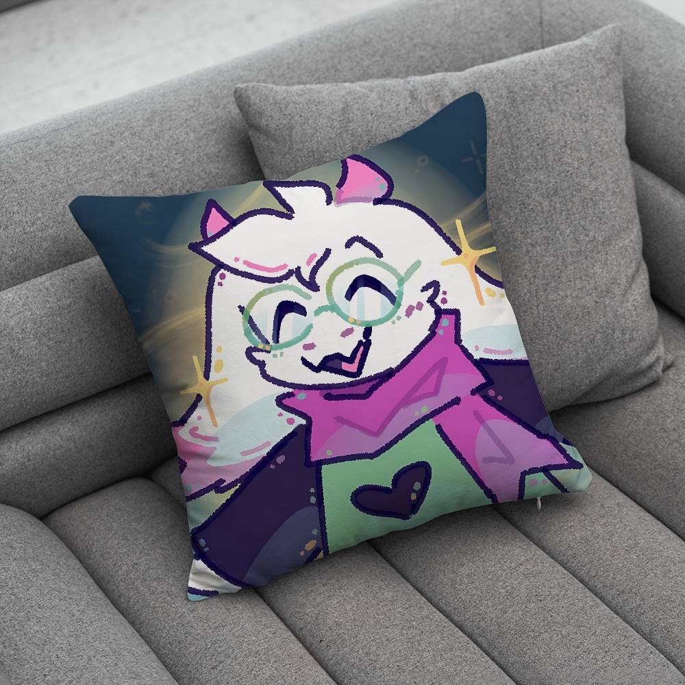 DDeltarune Ralsei Pillow Case Pillowcase Home Sofa Cushions Car Cushions Pillowcover Office Pillowshell Pillow