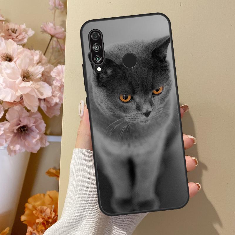 Чехол для Huawei Nova 7i 8i 11i 12i 12s Y73 Y70 Y90 Y60 Y72 Y61 Y91 9 10 SE P30 Pro P40 Lite с изображением Британской короткошерстной кошки
