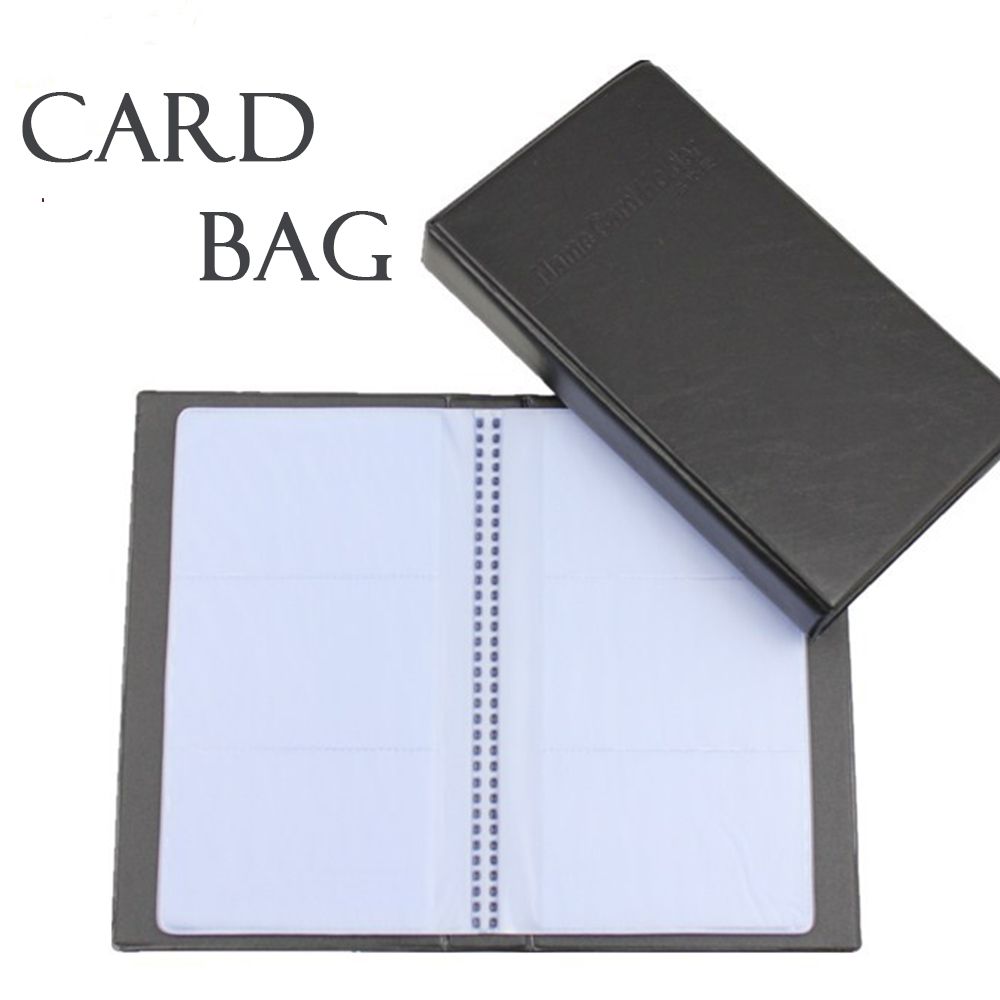 Capacity ID Card Bank Cards Business Cards Organizer Card Holder Storage Bag Leather Card Bits