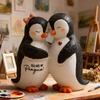Пара пингвинов фигурка милая романтичная смола пингвины любовники статуэтка домашний декор на Рождество день рождения День святого Валентина