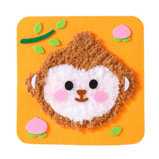 1 комплект, набор для вышивки кукол с мультяшными животными, набор для шитья своими руками для начинающих детей и взрослых, набор для шитья из пряжи «Обезьяна, тигр, кошка, панда, лев, слон, олень, свинья, утка»