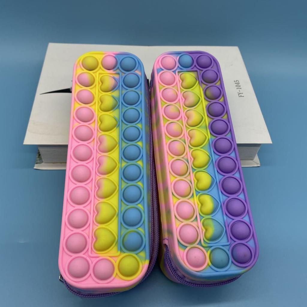 Новый Pops It Push Bubble Fidget Toys Пенал Детская игрушка для снятия стресса Антистресс Popsits Мягкие детские игрушки Поппер