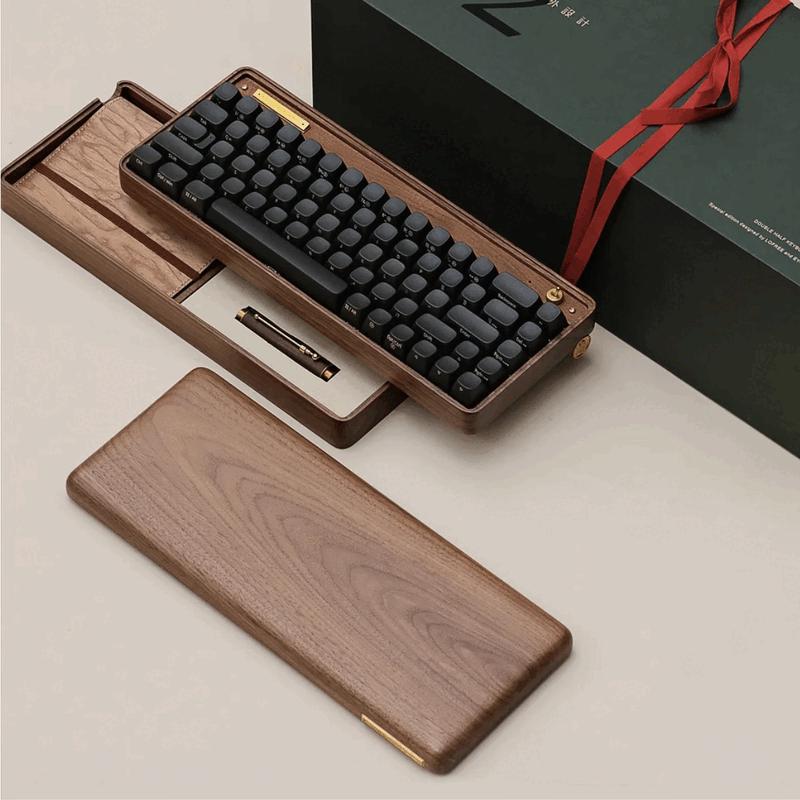 LOFREE Little Time Wood Block Mechanical Keyboard Gift Set