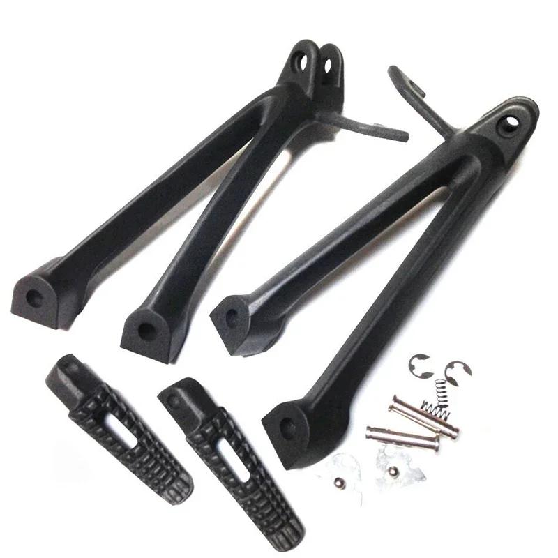 Мотоциклетные задние подножки для пассажира, подножки, комплекты кронштейнов для подножек, из алюминиевого сплава, для Suzuki GSXR 600 750 2006-2007, левая/правая