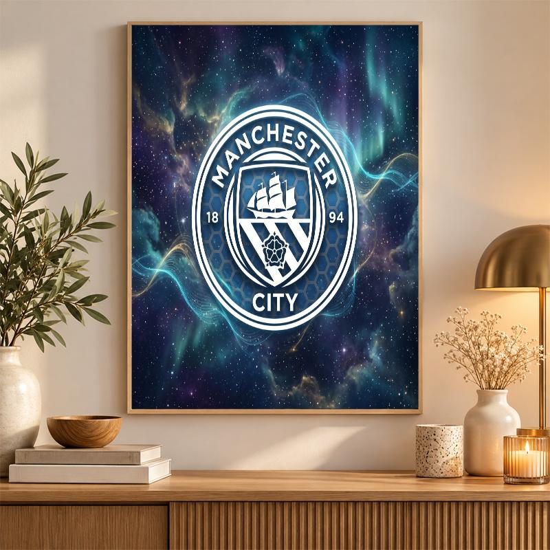 Manchester City Diamond Painting Kit 5D Full Drill DIY Diamond Mosaic Wall Art Home Decor