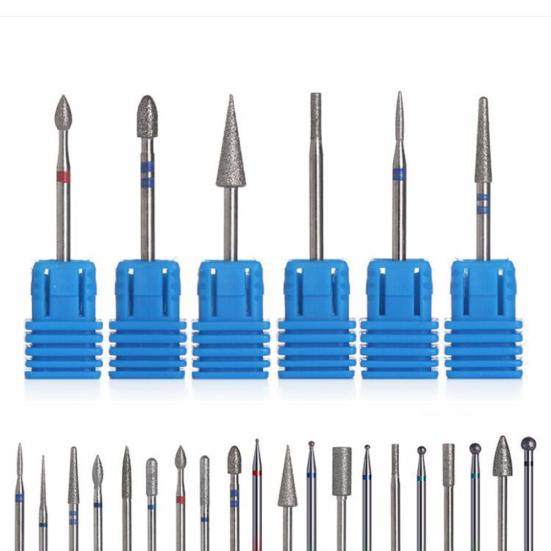 Nail Art Drill Bit Dead Skin Removal Cylinder Ball Needle Head Manicure Tool