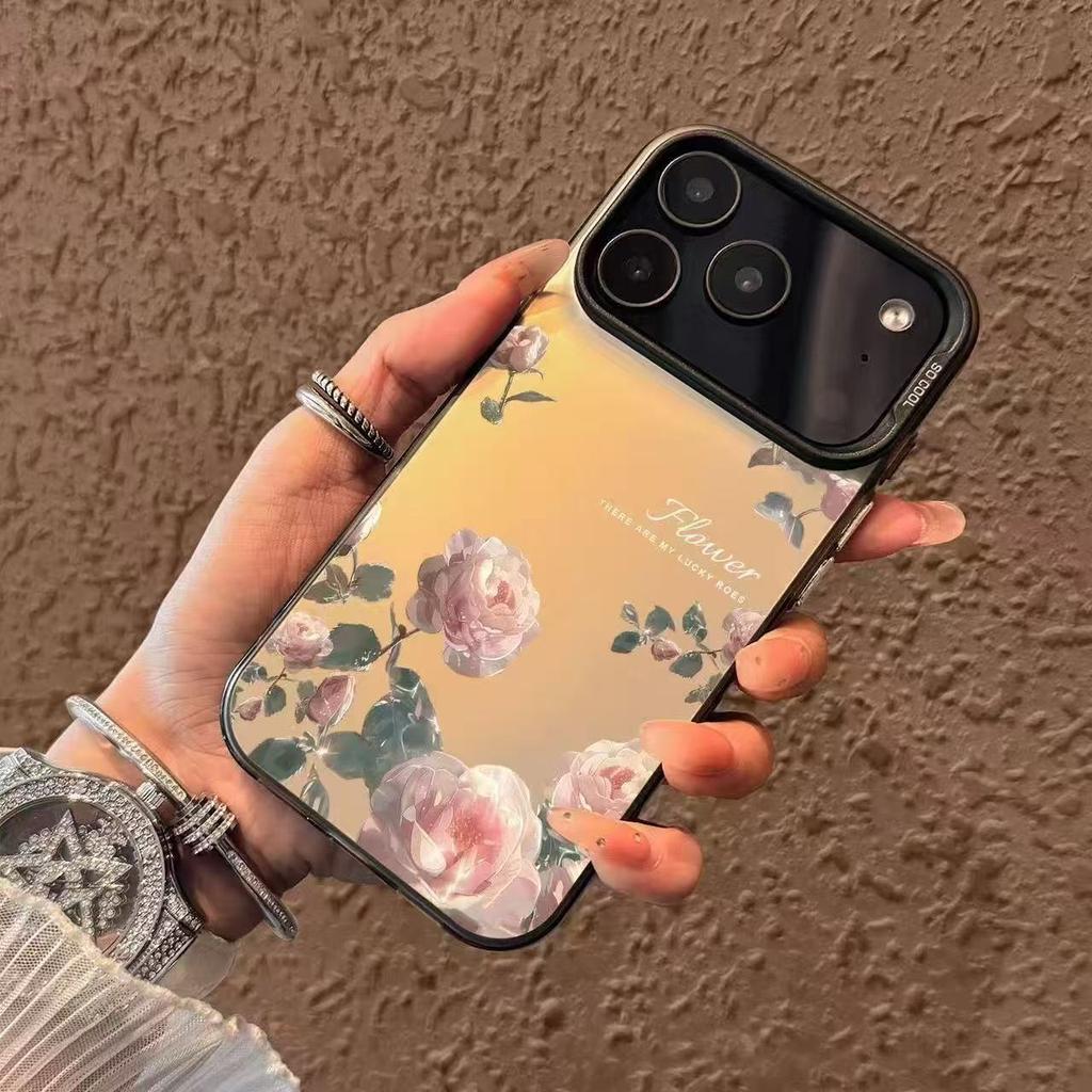 Чехол для телефона с узором из розовых роз для iPhone 17 Air 16 e 15 14 13 12 11 Pro Max Mini Plus X XR XS SE 2020 2022 Coque Funda