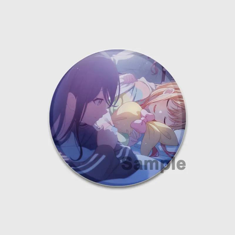 32/44/58 мм Проект SEKAI Аниме Хиномори Шихо Лео/Нужно Значок Круглая Жестяная Брошь для Одежды Сумка Шляпа Аксессуары Эмалевые Булавки Подарки для фанатов