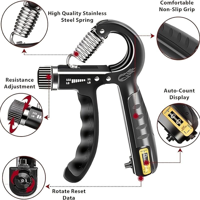 Укрепитель хвата, усилитель предплечья, набор для укрепления хвата - 5 шт., регулируемое сопротивление