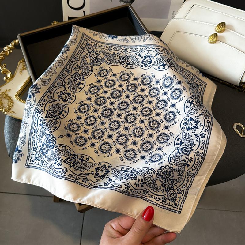 Роскошный женский атласный квадратный шарф с принтом пейсли, женский искусственный шелковый шарф, дышащий, ветрозащитный, модный аксессуар
