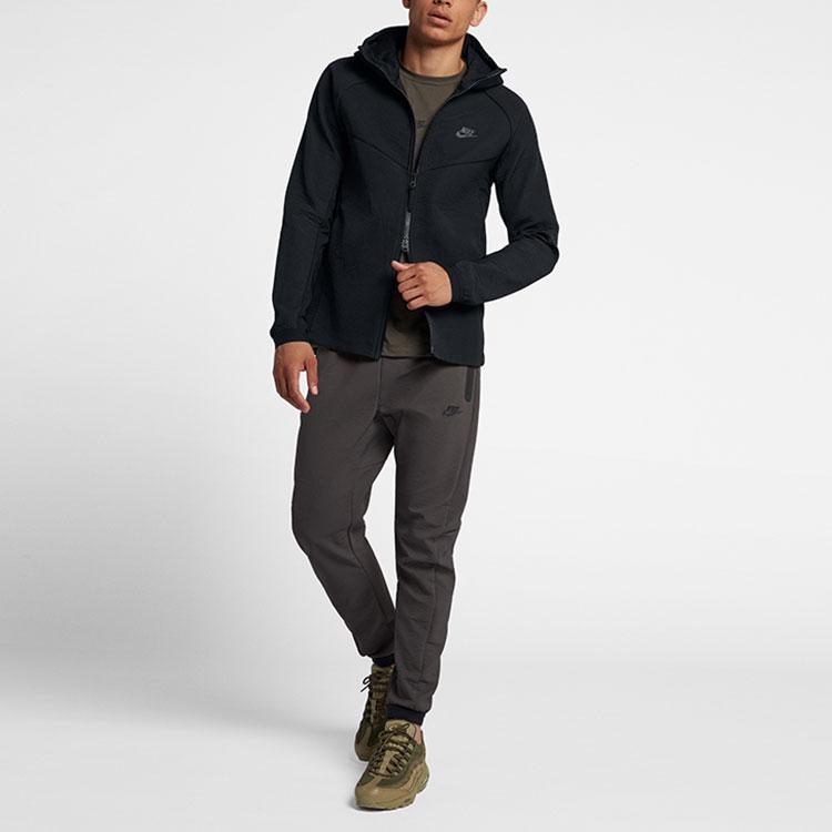 Nike Мужская куртка с капюшоном и принтом логотипа, черная 928552-010