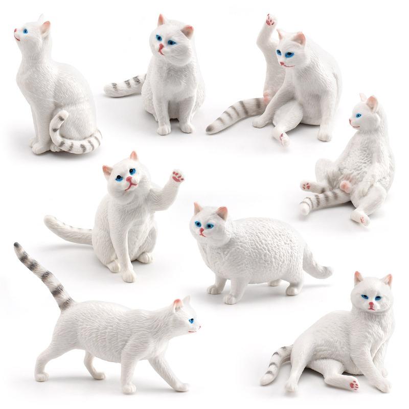 1pc Mini Realistic Cat Figurine Set Cute Orange Tabby British Shorthair Toy Kittens for Kids Decoration Resin Decorative Ornaments