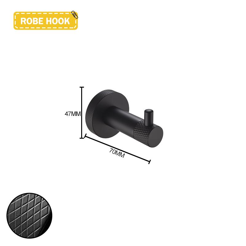 Матово-черный настенный держатель для полотенец из нержавеющей стали, крючок для халата, держатель для бумаги, держатель для туалетной щетки, аксессуары для ванной комнаты