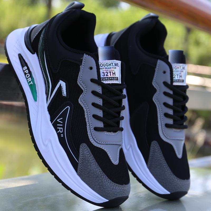 Мужская обувь, новая осенняя обувь, мужская модная универсальная обувь из сетки, мужская спортивная обувь, нескользящая и износостойкая повседневная обувь с мягкой подошвой