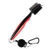 Club Cleaning Brush Convenient Sturdy Structure Golf Accessories Golf Pole Putter Double Sided