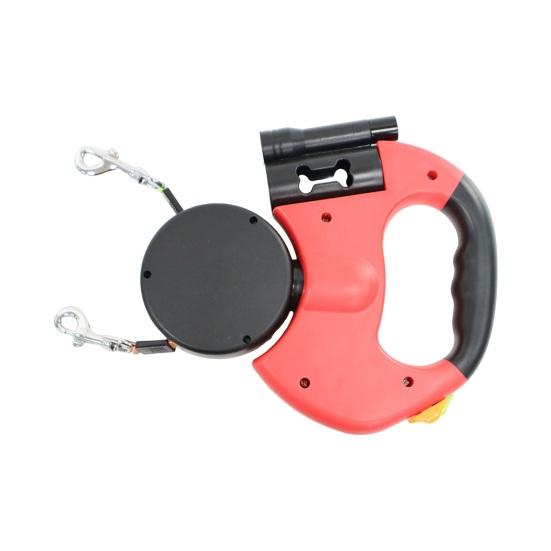 Двойной выдвижной поводок для собак, двухголовый выдвижной поводок для прогулок, не допускающий запутывания, трос для двух собак весом до 50 фунтов