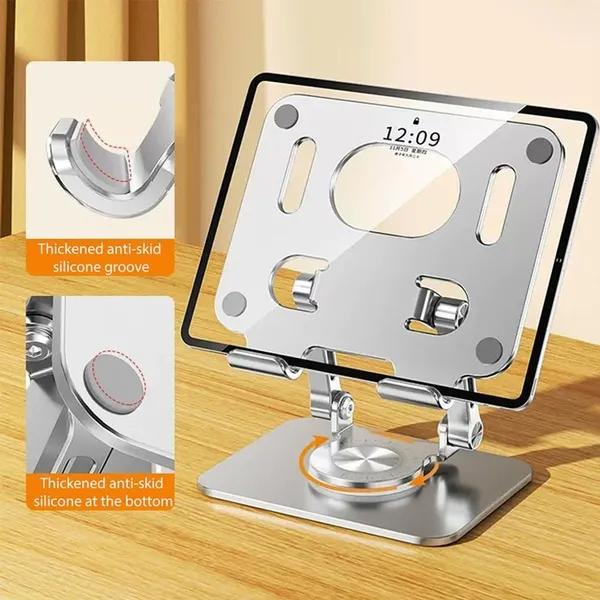 Подставка для ноутбука, регулируемая эргономичная подставка для планшета, держатель для электронной книги, кронштейн из алюминиевого сплава, поворот на 360 градусов, складная охлаждающая подставка