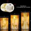 3-Pack Flameless LED Candles with Deer Design Battery-Operated Christmas & Thanksgiving Holiday Decor AA Powered