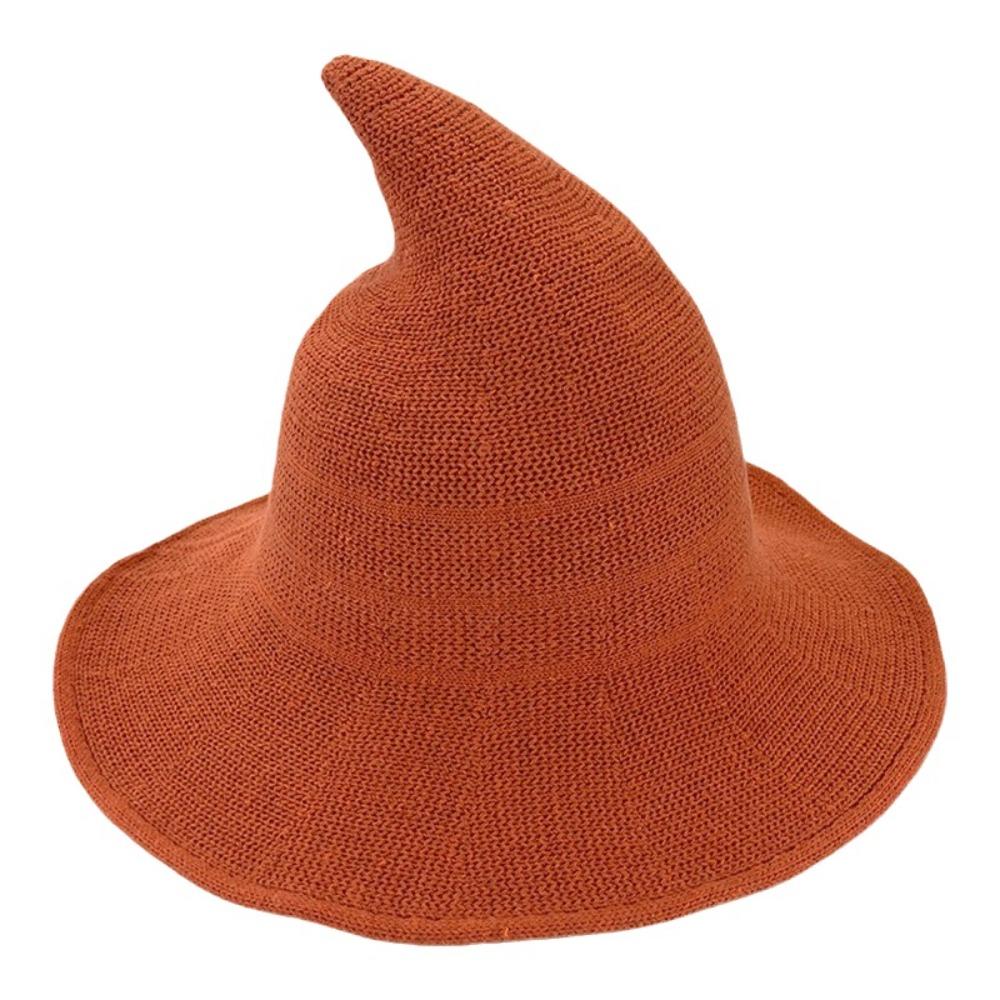 Solid Color Halloween Witch Hat High Quality Costume Hat Fashionable Magical Hat For Women