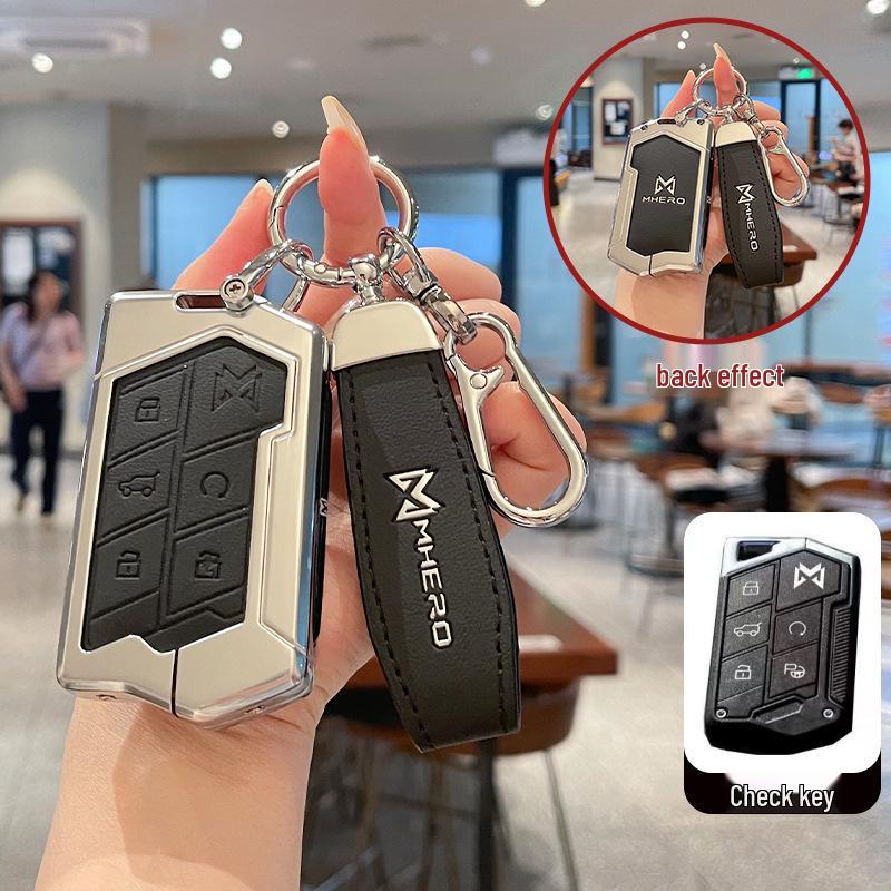 Чехол для ключа Mengshi 917 и Металлическая кожаная пряжка для внедорожника M800, Премиум для мужчин и женщин